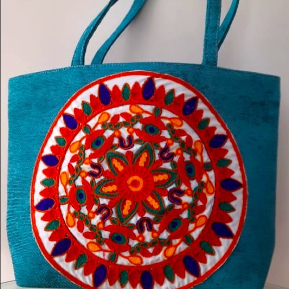 New handbag handmade embroidery/bead tote shoulder - Picture 4 of 5